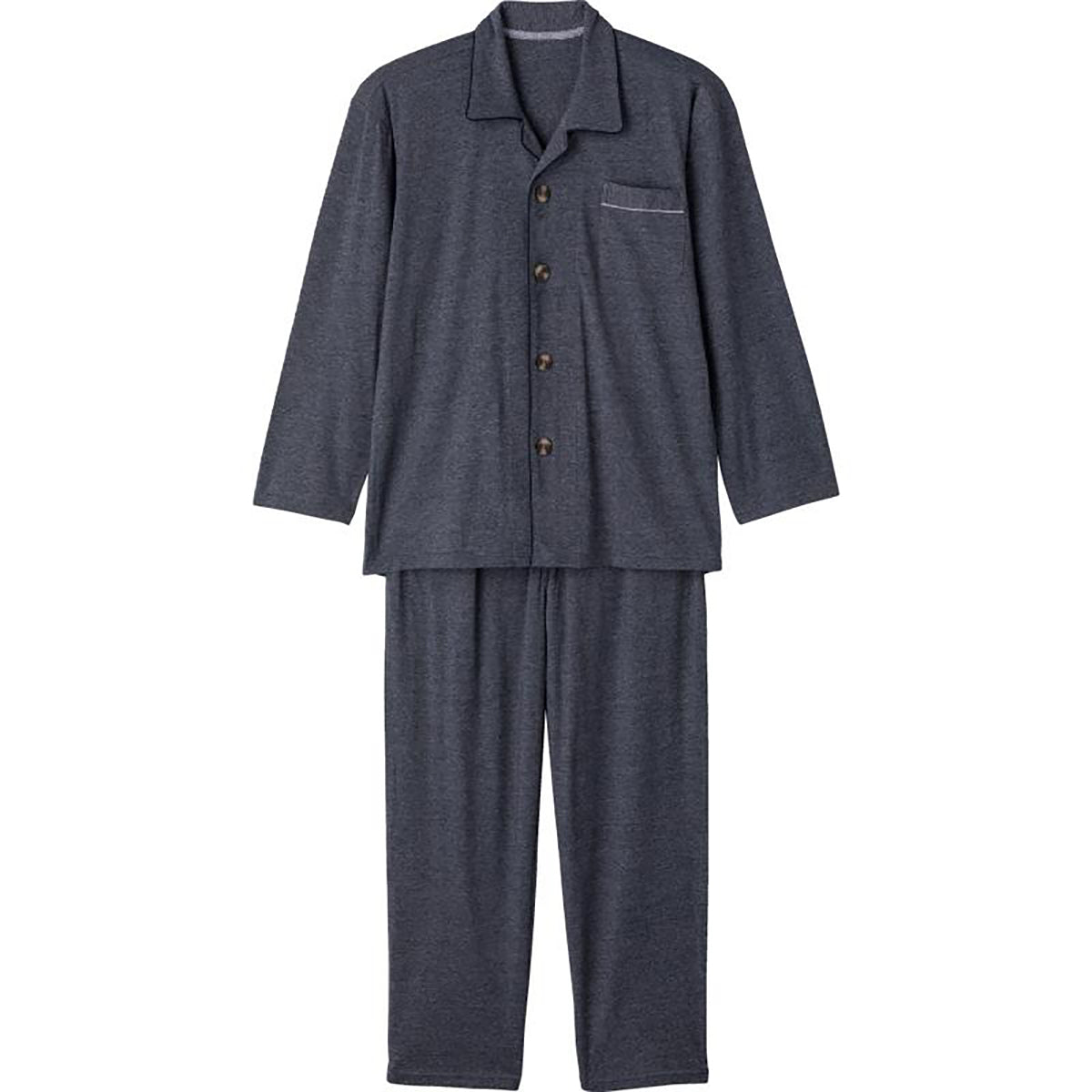 ワンタッチのびのびストレッチパジャマ ネイビー S/M/L/LL/3L/4L