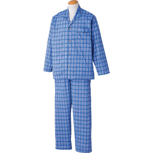 ワンタッチテープ＋腰開きパジャマ ブルー S/M/L/LL