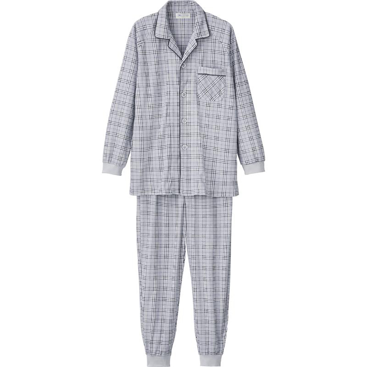 大きめボタンパジャマ グレー S/M/L/LL/3L/4L