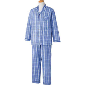 ワンタッチパジャマ ブルー S/M/L/LL