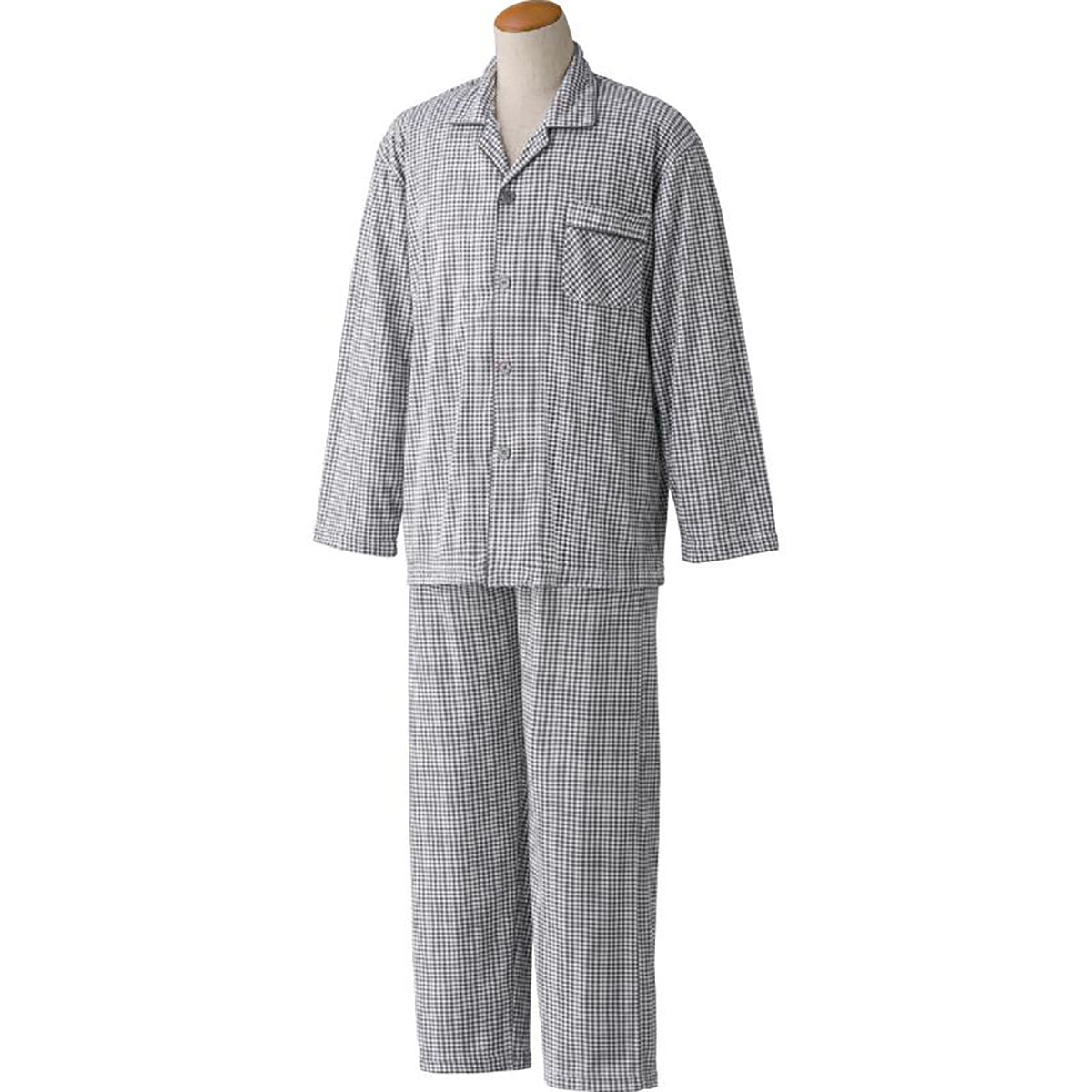 ワンタッチパジャマ グレー S/M/L/LL/3L/4L