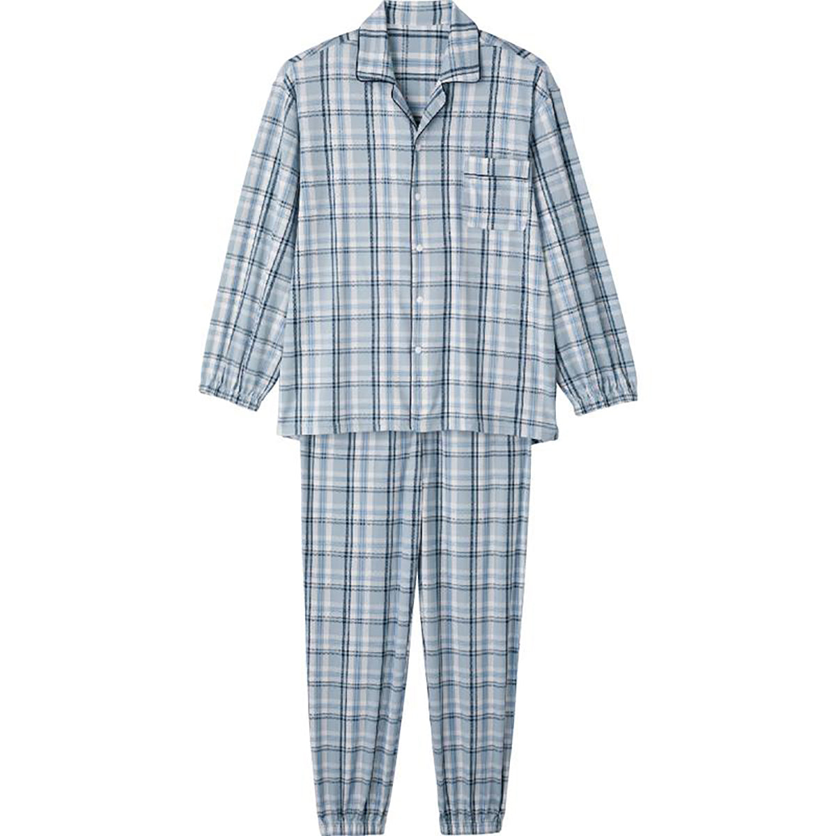 のびのびストレッチホックパジャマ グレー S/M/L/LL/3L/4L