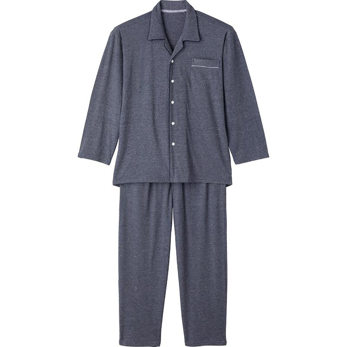 のびのびストレッチホックパジャマ ネイビー S/M/L/LL/3L/4L