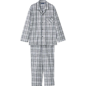 ホック天竺パジャマ グレー S/M/L/LL