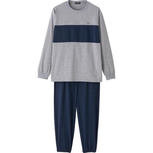 のびのびストレッチルームウェア グレー M/L/LL