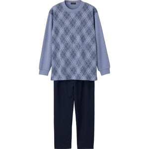 ダンボールニットルームウェア ブルー S/M/L/LL