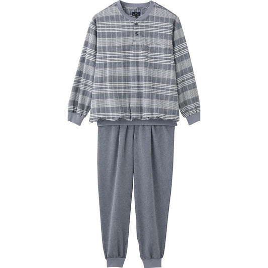 半開サッカーパジャマ グレー M/L