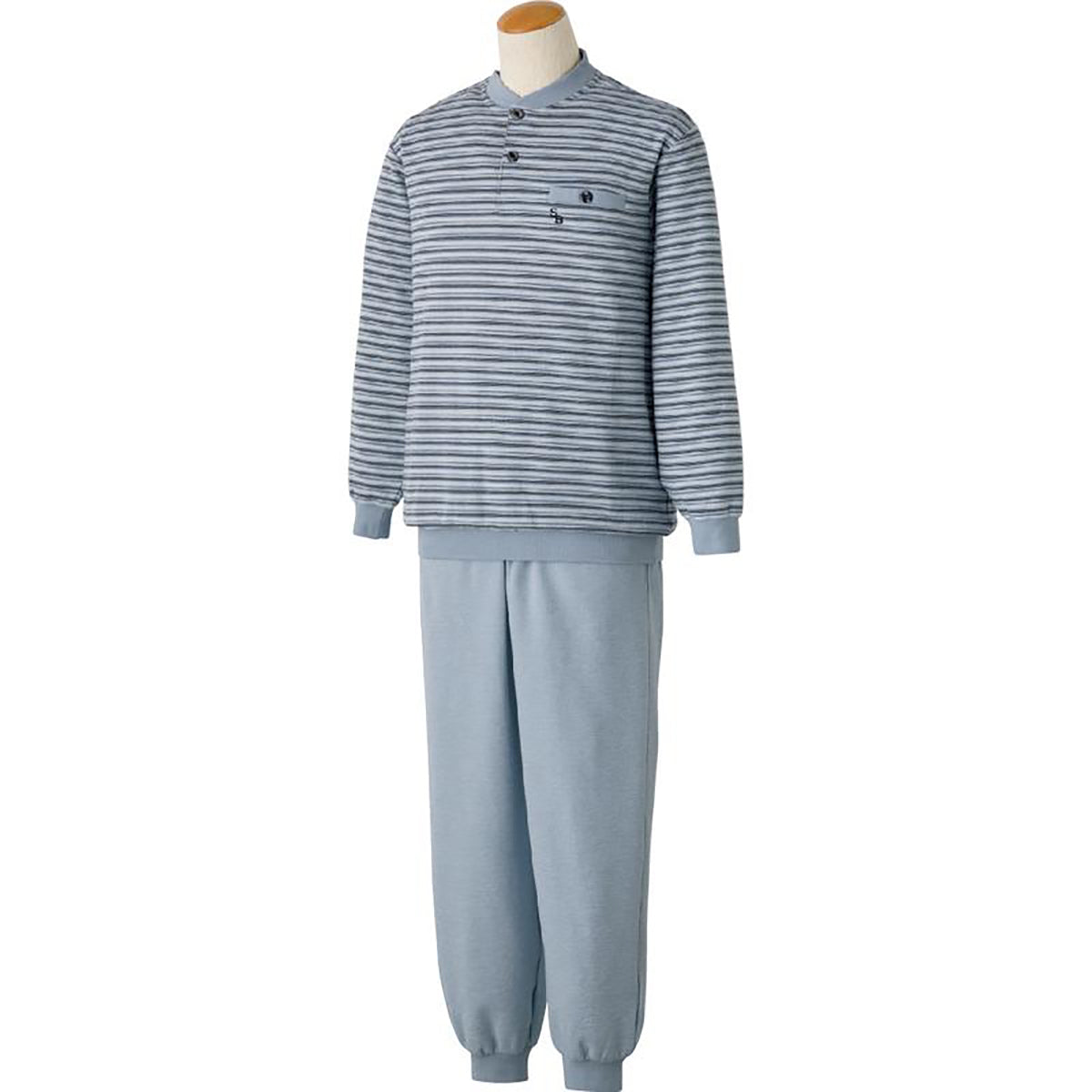 半開パジャマ サックス M/L