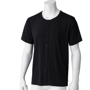 スルッと着られる半袖ホックインナー ブラック S/M/L/LL