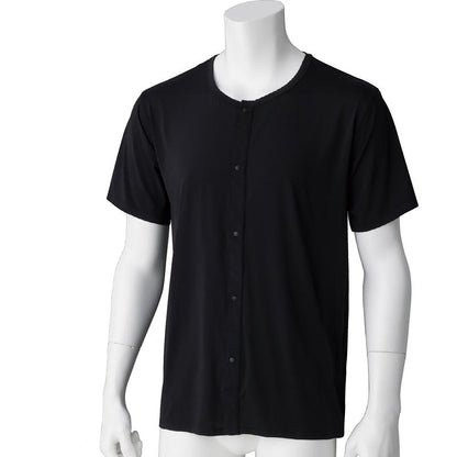 スルッと着られる半袖ホックインナー ブラック S/M/L/LL