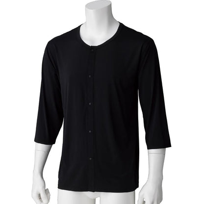 スルッと着られる8分袖ホックインナー ブラック S/M/L/LL