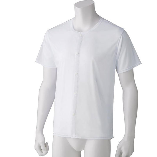 着ている感じがしない軽量半袖ホックインナー ホワイト S/M/L/LL