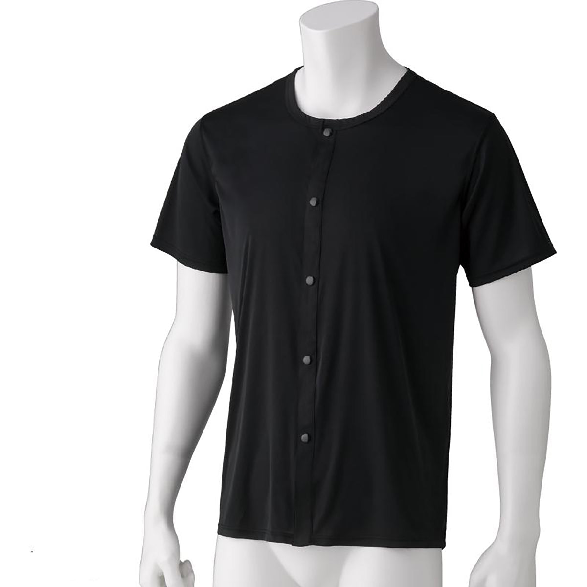 着ている感じがしない軽量半袖ホックインナー ブラック S/M/L/LL