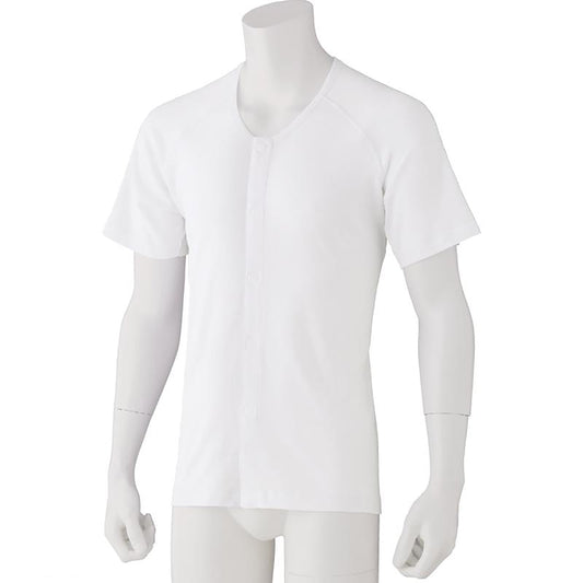 半袖ワンタッチシャツ(2枚組) ホワイト S/M/L/LL