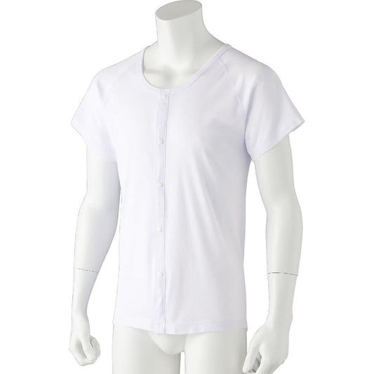 半袖吸水速乾ホックシャツ ホワイト M/L/LL