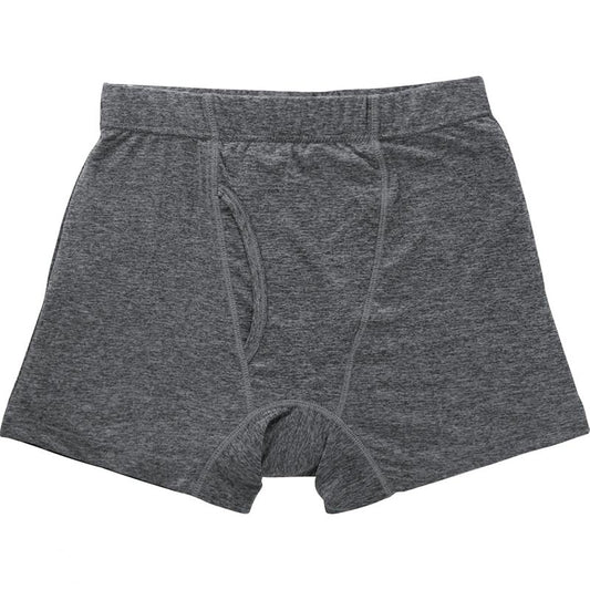 吸水パッド対応安心快適ボクサーブリーフ 杢グレー M/L/LL