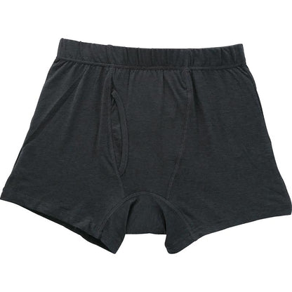 吸水パッド対応安心快適ボクサーブリーフ 杢チャコール M/L/LL