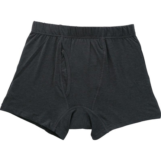吸水パッド対応安心快適ボクサーブリーフ 杢チャコール M/L/LL