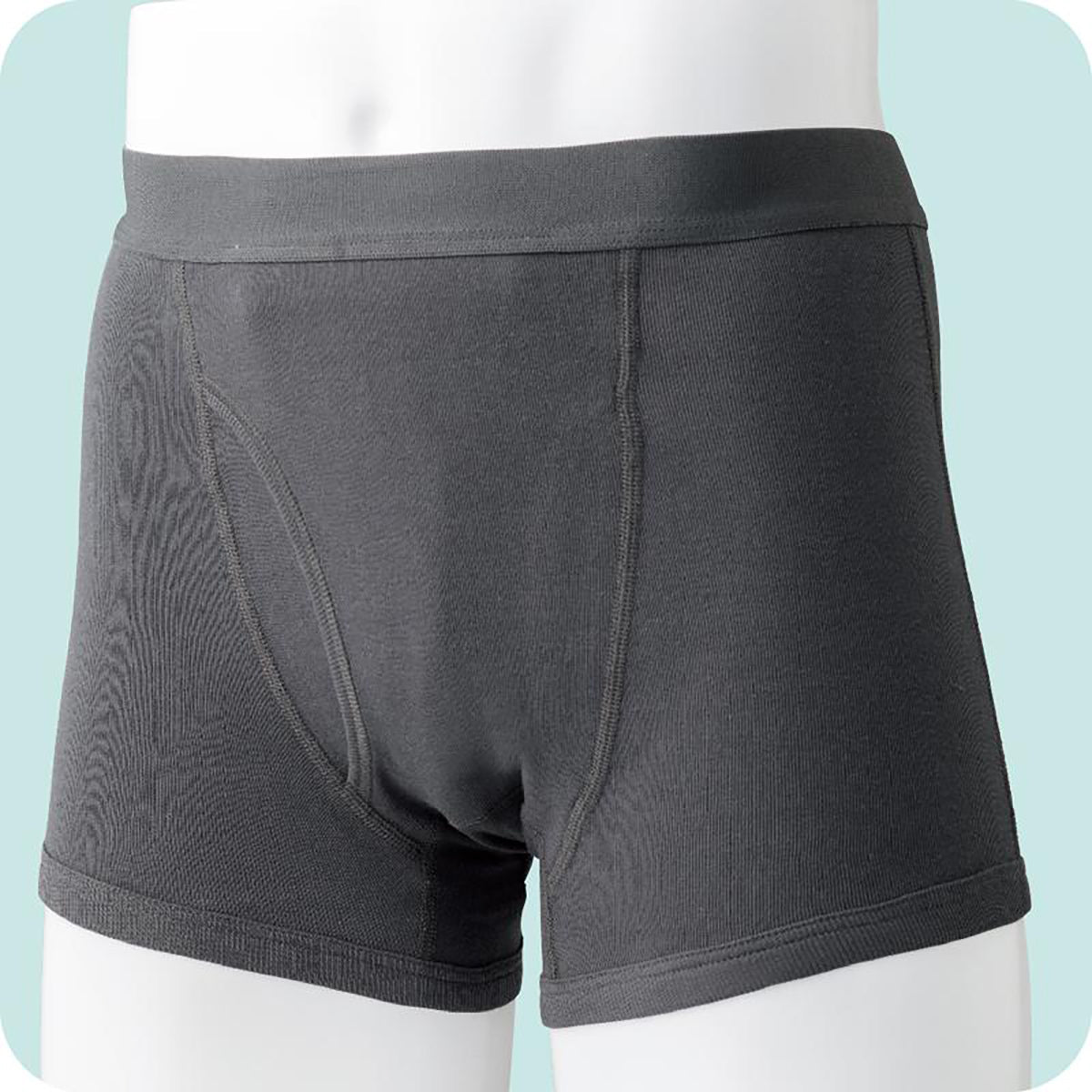 安心快適ボクサーブリーフ(2枚組) チャコールグレー M/L/LL/3L