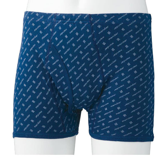 安心快適プリントニットトランクス ネイビー M/L/LL