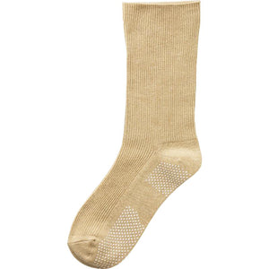 足首ゴムなしすべり止め付ソックス ベージュ 24～26cm