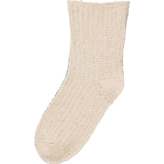 ゴムなし幅広ソックス ベージュ 24～26cm