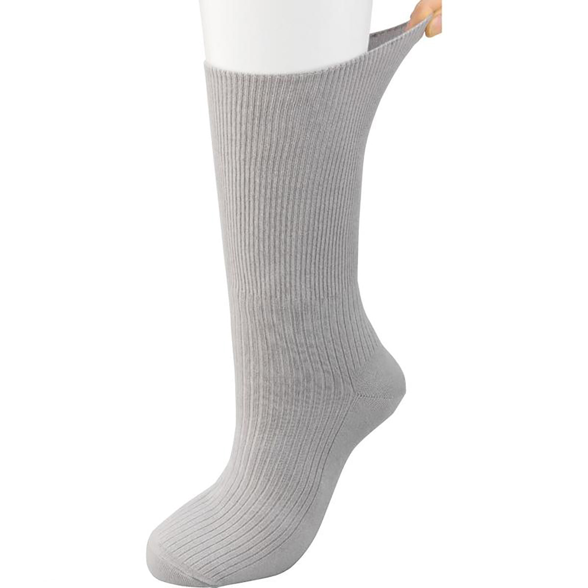 ちょっと大きめしめつけ解消ソックス グレー 27～29cm