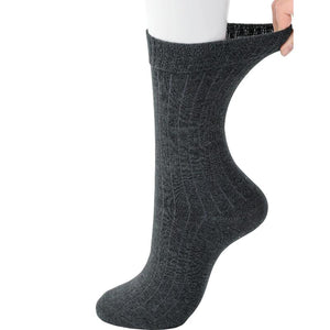 足首ゆったり名前の書けるソックス チャコール 24～26cm