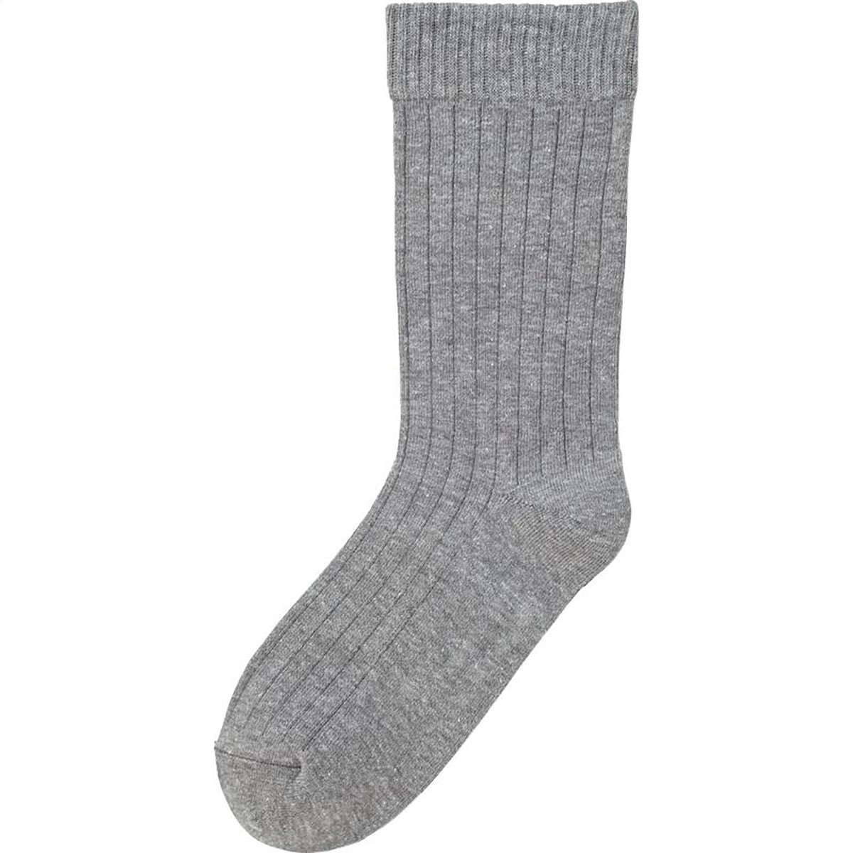 足首ゆったり名前の書けるソックス グレー 24～26cm