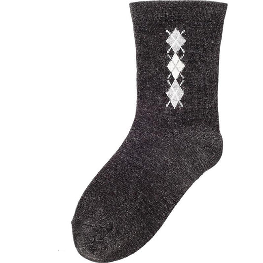 毛混足首ゆったり名前の書けるソックス チャコール 24～26cm