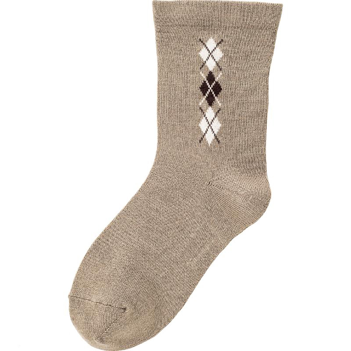 毛混足首ゆったり名前の書けるソックス ベージュ 24～26cm