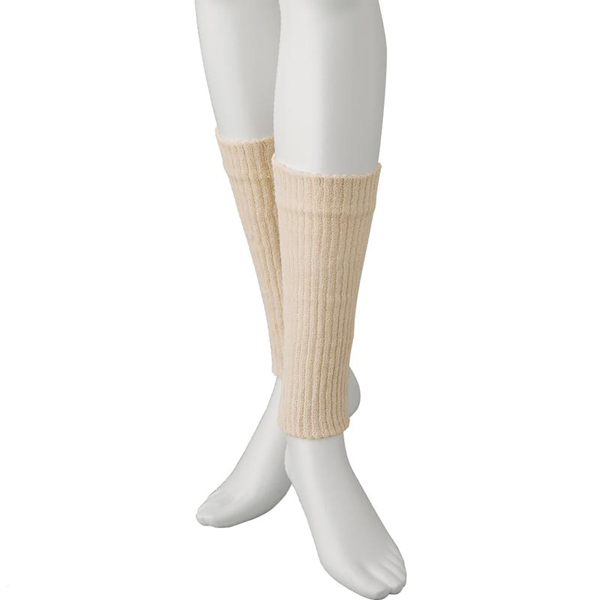 シルクと綿の二重編みサポーター・ショート ベージュ フリー