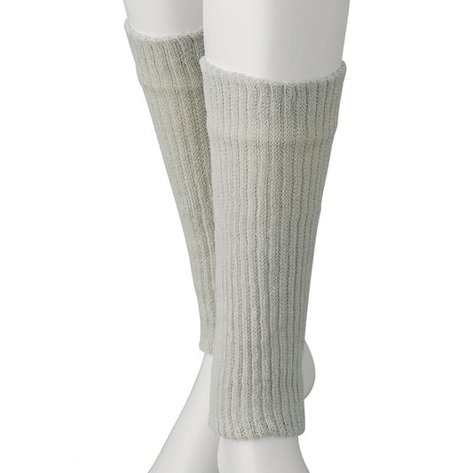 シルクと綿の二重編みサポーター・ショート グレー フリー