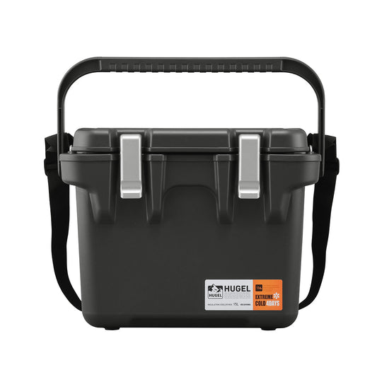 ＨＵＧＥＬ　真空断熱クーラーボックス　１５Ｌ チャコールグレー