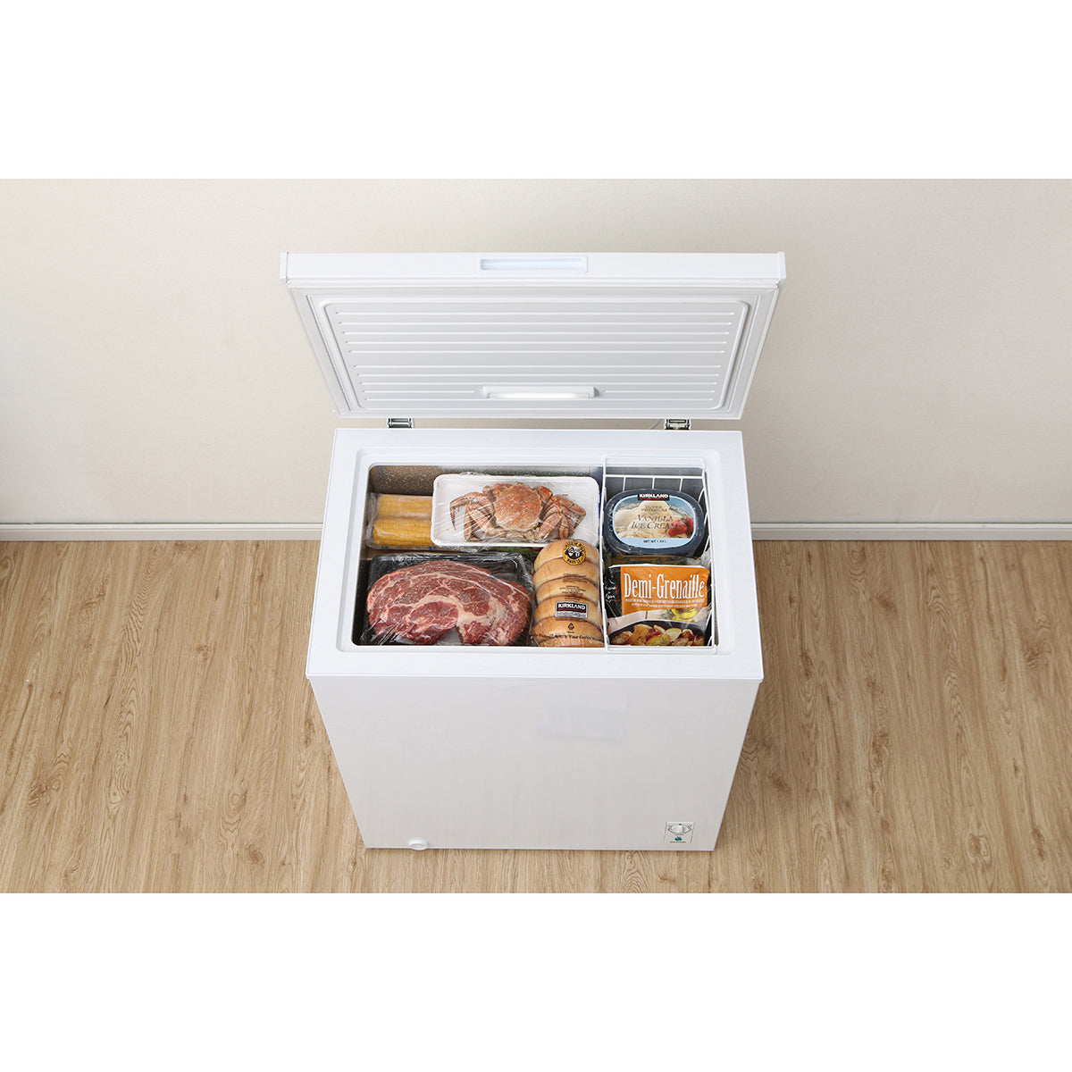 上開き式冷凍庫 142L ホワイト　ICSD-14A-W