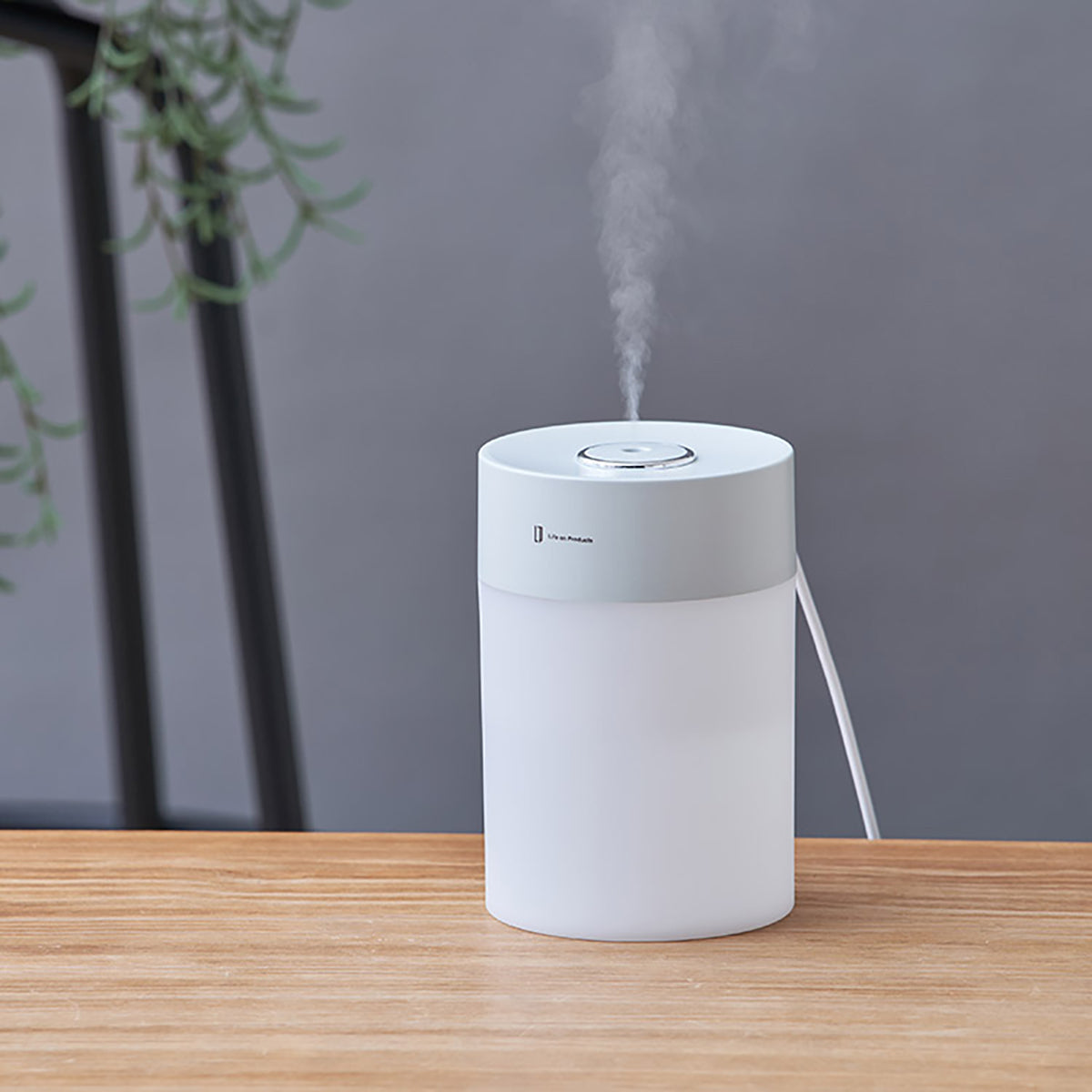 USB給電式加湿器　LEDライト付　ミントグリーン