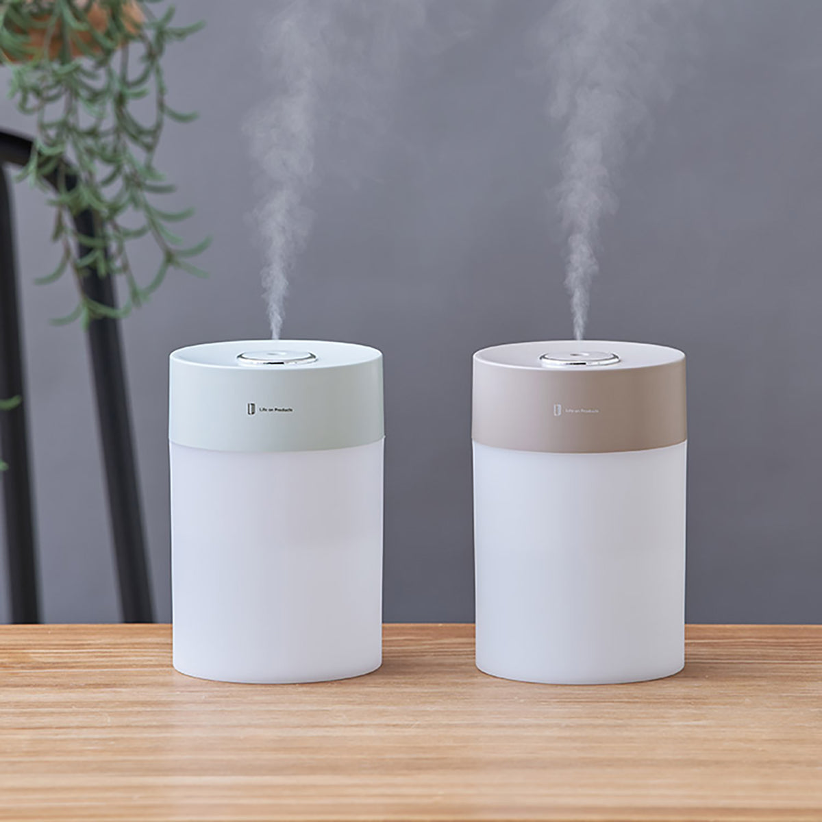 USB給電式加湿器　LEDライト付　ミントグリーン