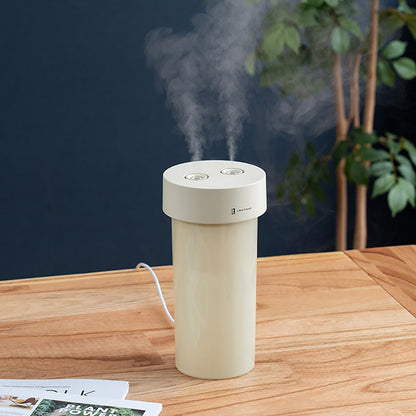 USB給電式ファン内蔵ツインジェット加湿器　オフホワイト