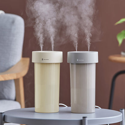USB給電式ファン内蔵ツインジェット加湿器　オフホワイト