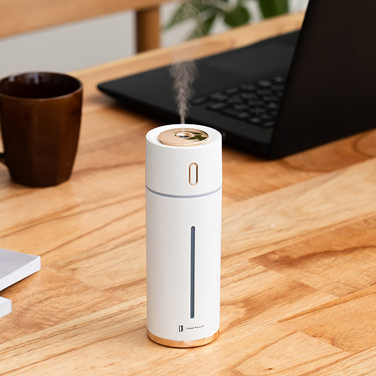 充電式スリム加湿器　リリーホワイト