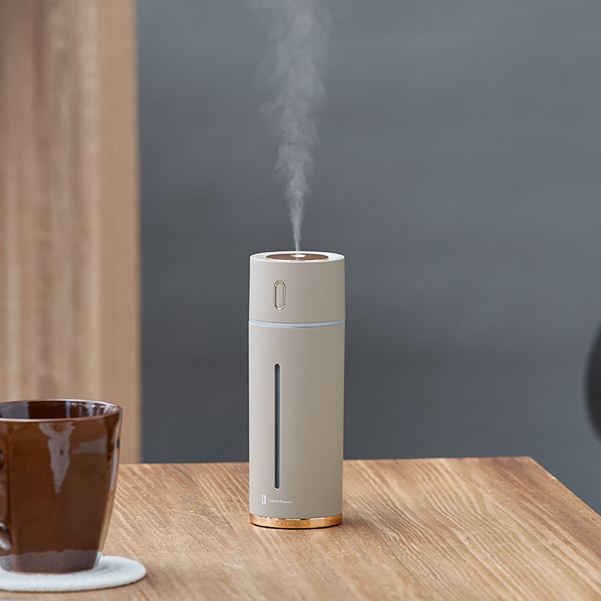充電式スリム加湿器　モカ