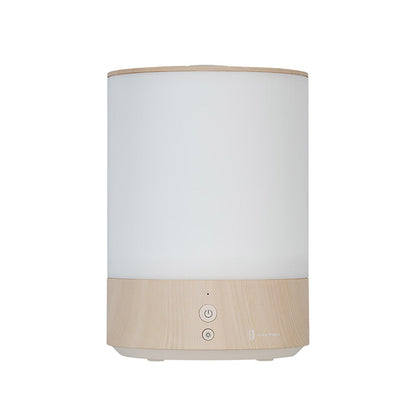 上部給水式　超音波加湿器　ライト付-Premium WOOD-　ホワイトウッド