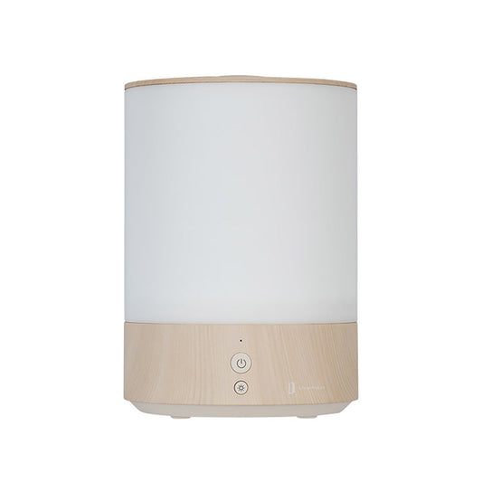 上部給水式　超音波加湿器　ライト付-Premium WOOD-　ホワイトウッド