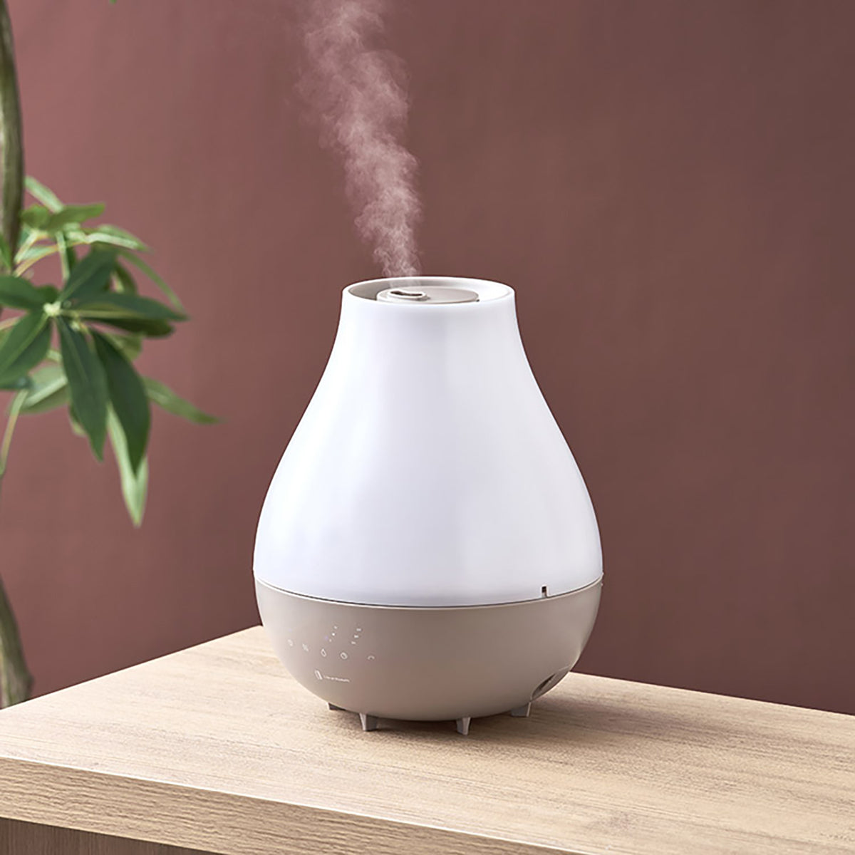 抗菌上部給水ハイブリッド式加湿器　LuLuPure hybrid　モカ