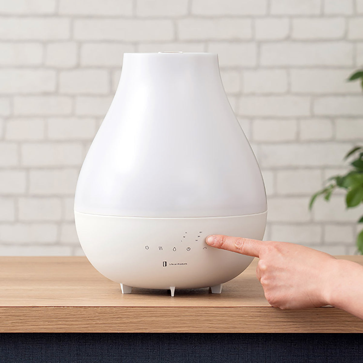 抗菌上部給水ハイブリッド式加湿器　LuLuPure hybrid　ホワイト