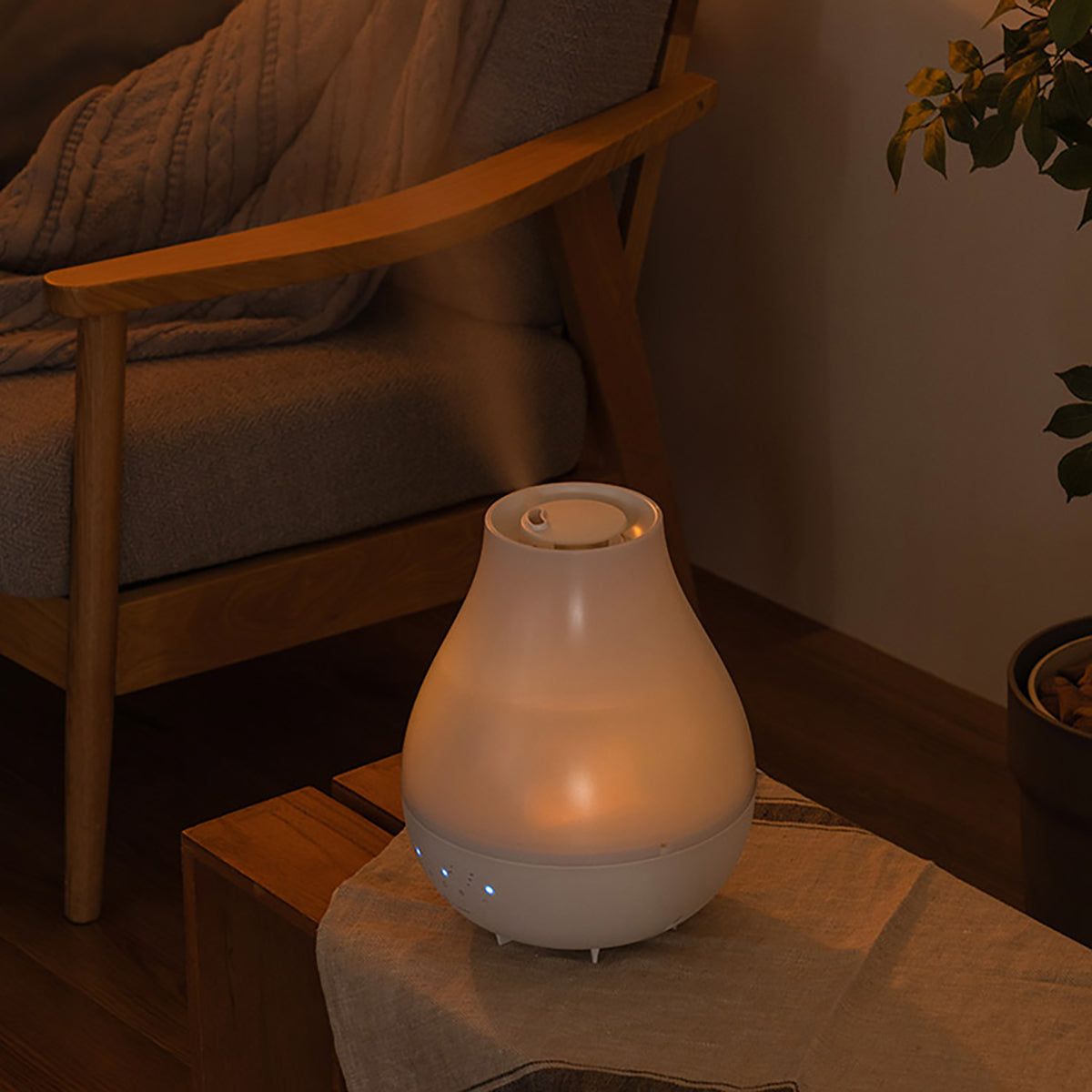 抗菌上部給水ハイブリッド式加湿器　LuLuPure hybrid　ホワイト