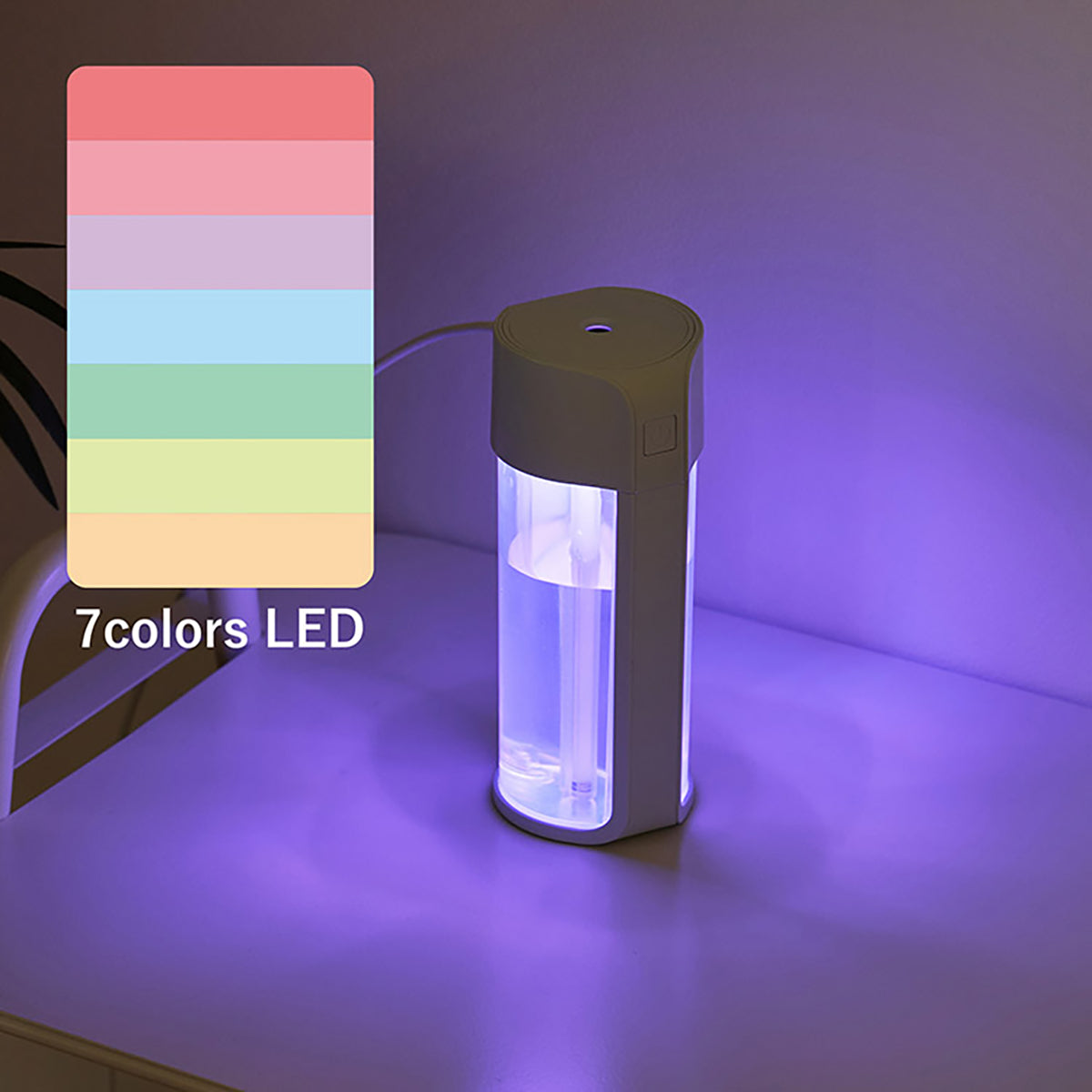 USB給電式　ポップLEDライト加湿器 ミントグリーン