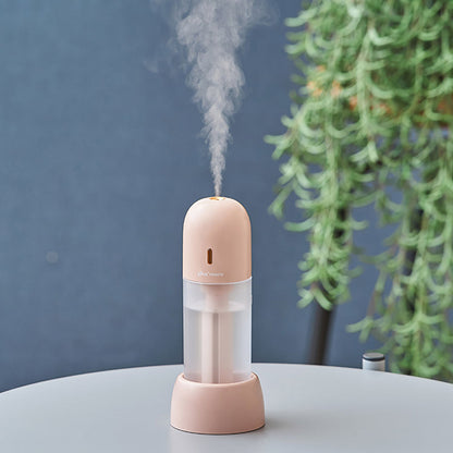 充電式3WAY ポータブル加湿器 スタンド付 ペールレッド