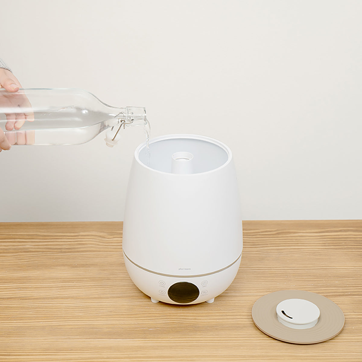 上部給水 超音波式 加湿器 湿度コントロール付 ホワイト