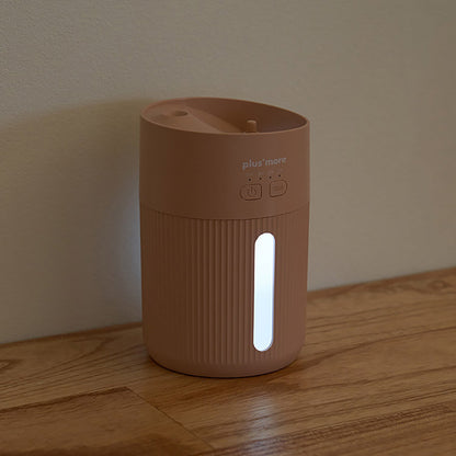 倒れても水がこぼれにくい 充電式コードレス 上部給水 加湿器 ペールレッド